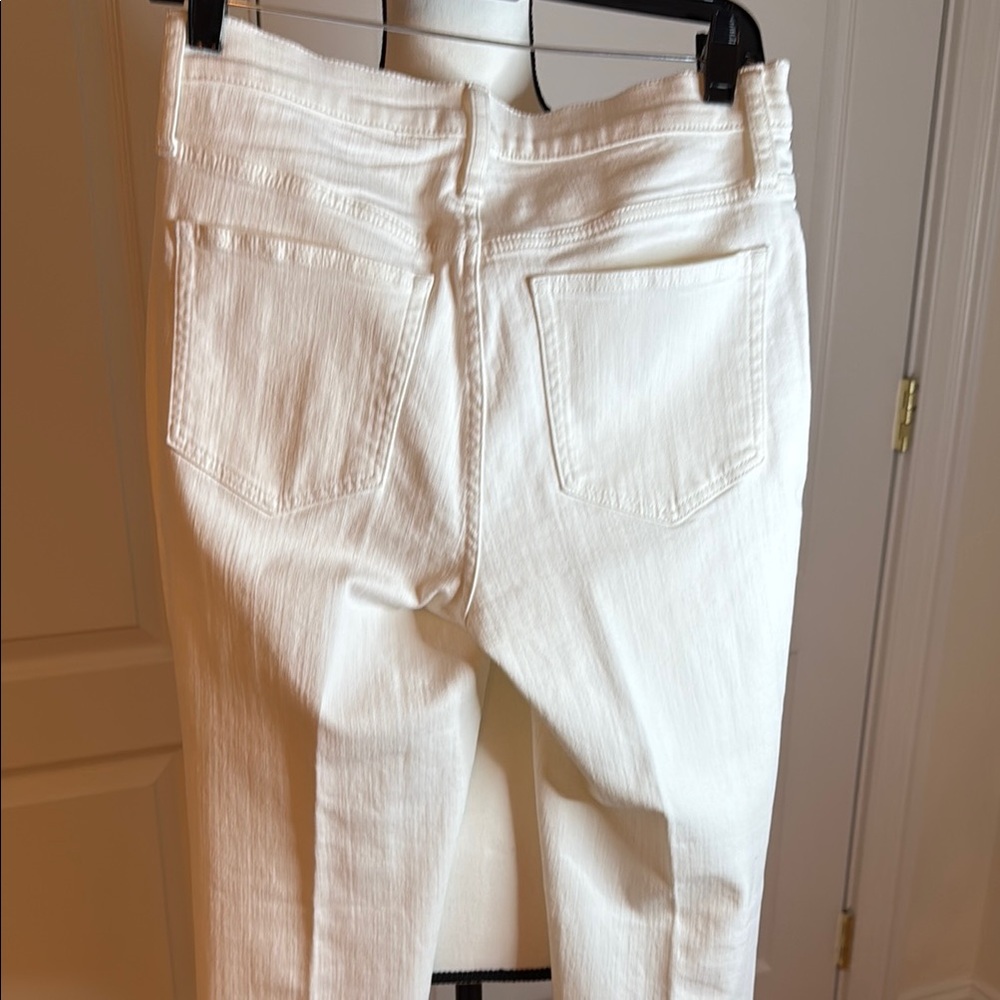 J. Crew White Flare Wide Leg Jeans High-Rise Cropped - Picture 4 of 8